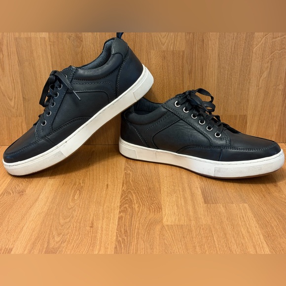 Propét Men’s Black Leather Sneakers US 8.5 | Comfort Shoes - Picture 3 of 7